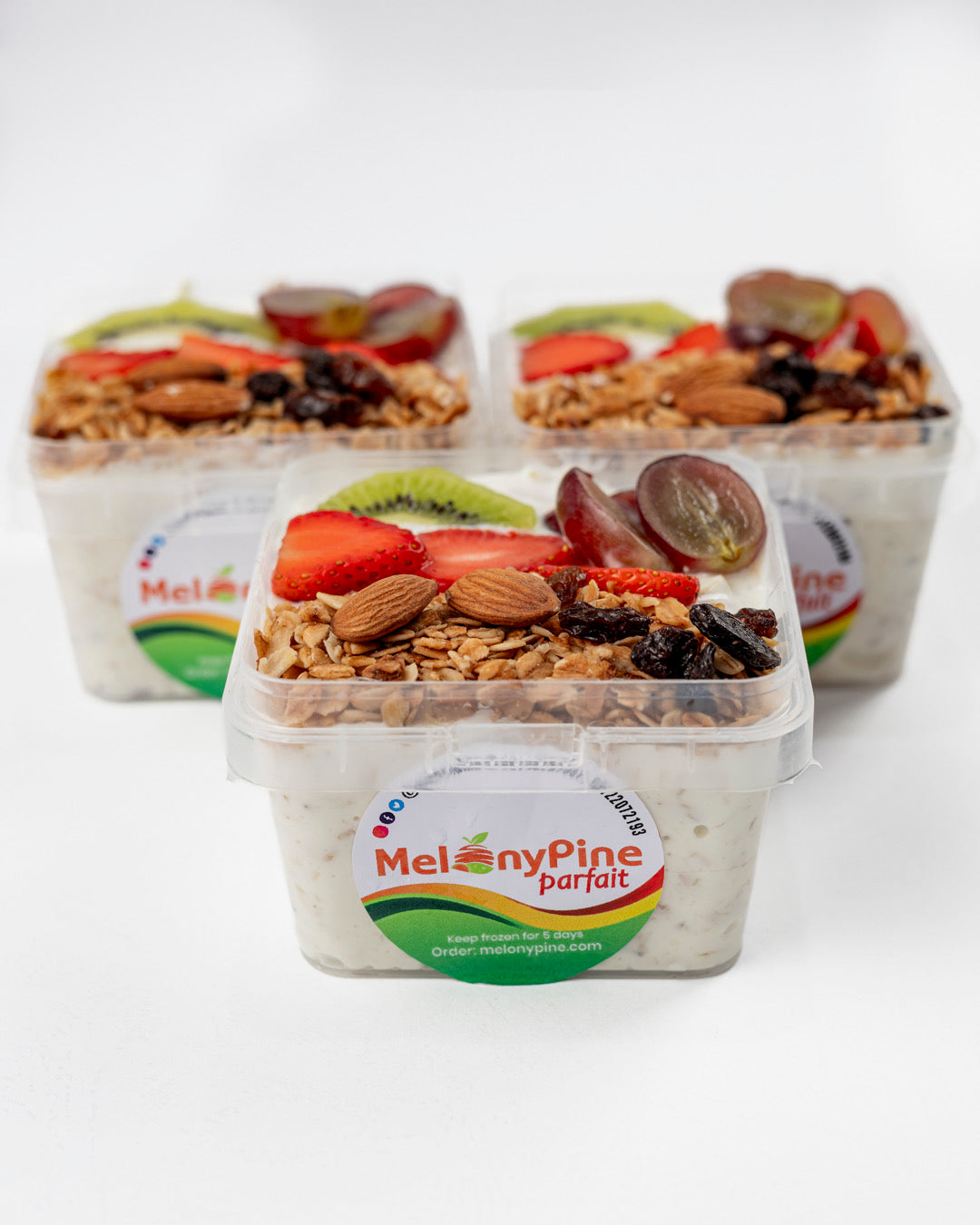 3 Bowls Of 330ml Exotic Berry Parfait