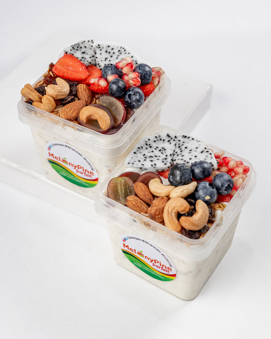 2 bowls of 500ml Tropical Deluxe Parfait