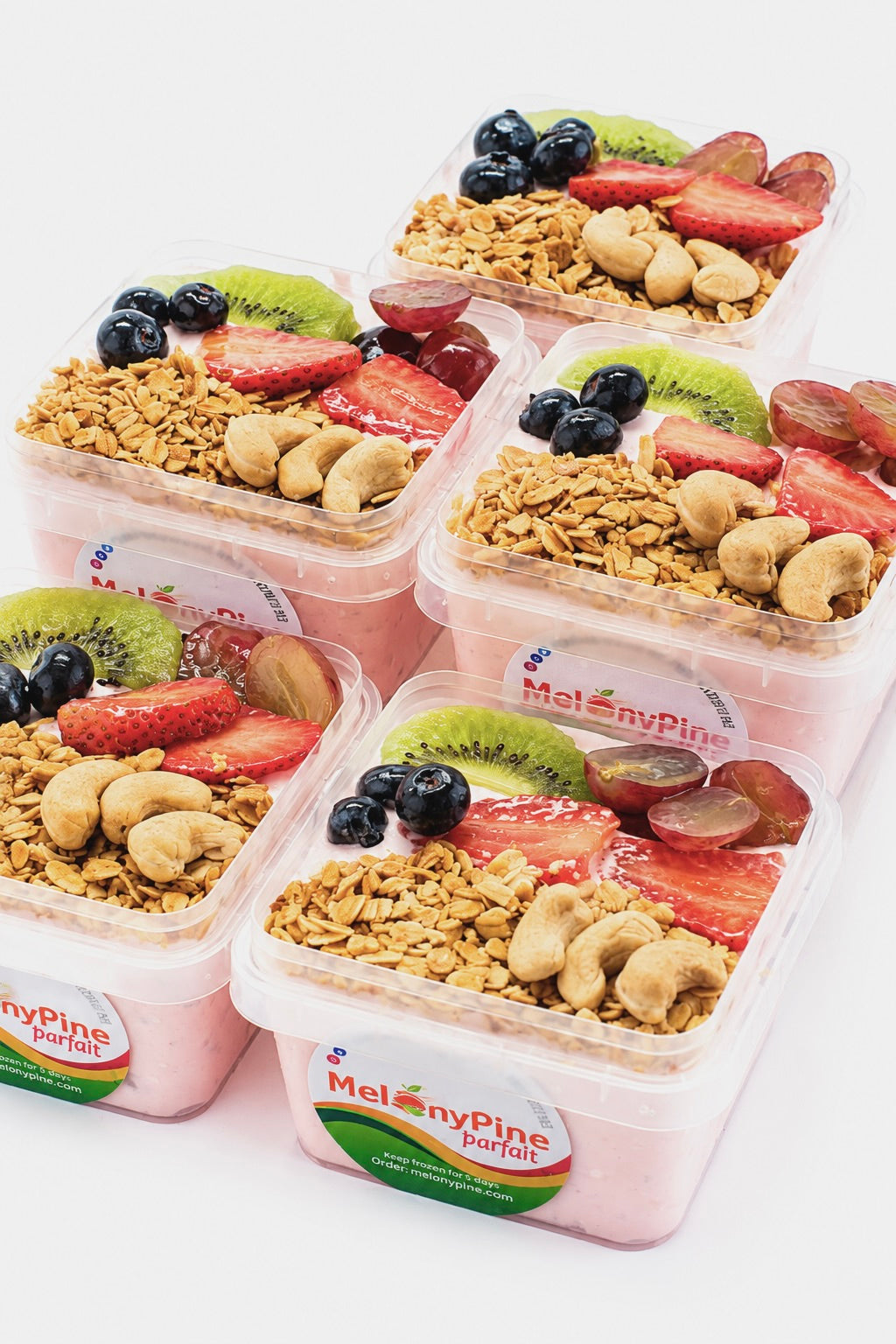 5 Bowls of 330ml Scarlett Berry Parfait