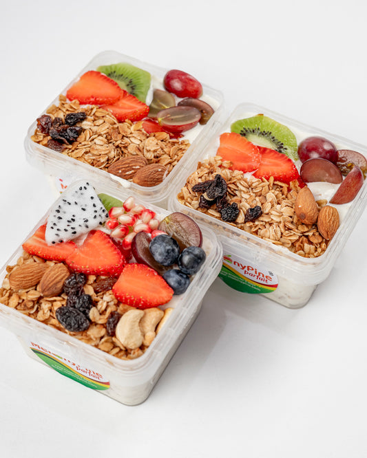 MamaDeola's Pack - 2 Bowls Of 330ml Exotic Berry Parfait + 1 Bowl Of 330ml Tropical Deluxe Parfait