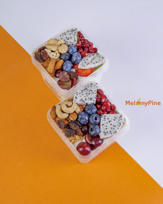 2 bowls of 500ml Tropical Deluxe Parfait