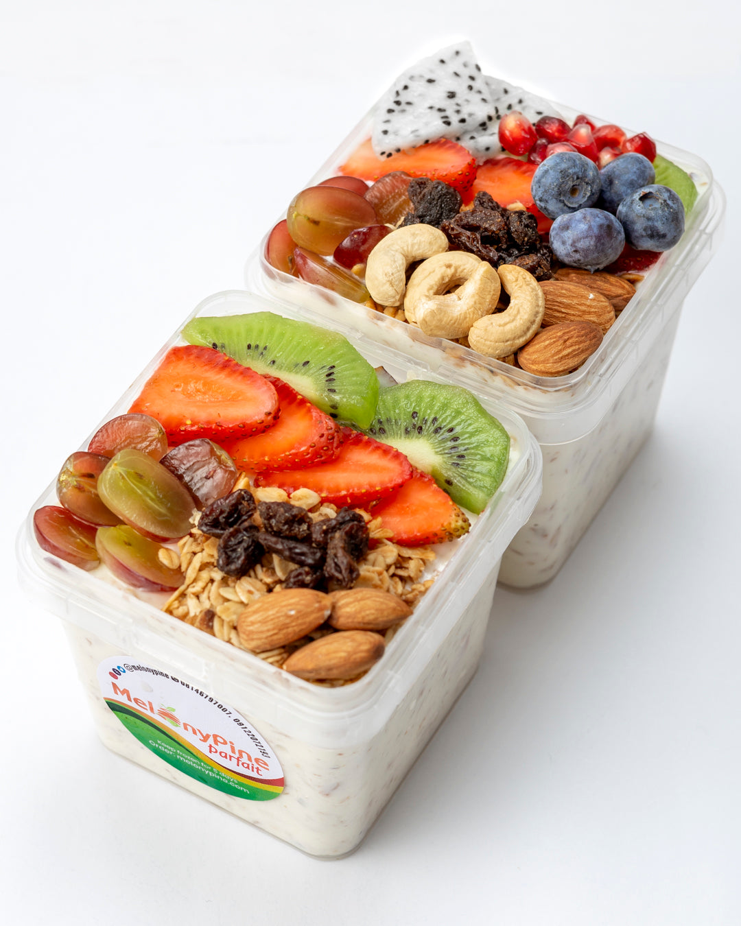 1 Bowl Of 500ml Exotic Berry Parfait and 1 Bowl Of 500ml Tropical Deluxe Parfait